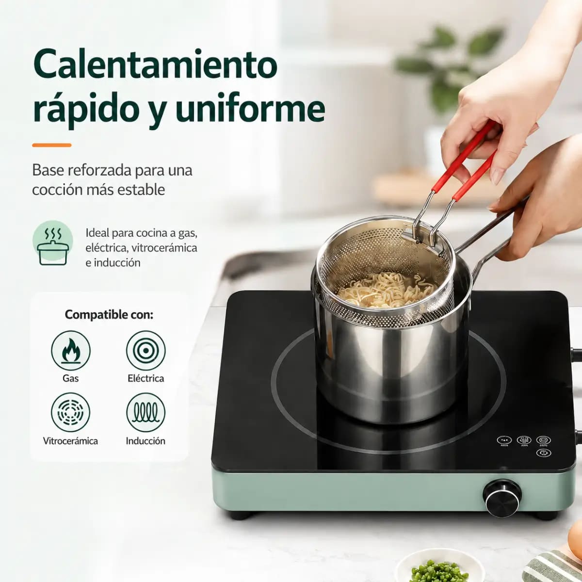 MINI OLLA PARA FRITURAS CON CANASTILLA - 3