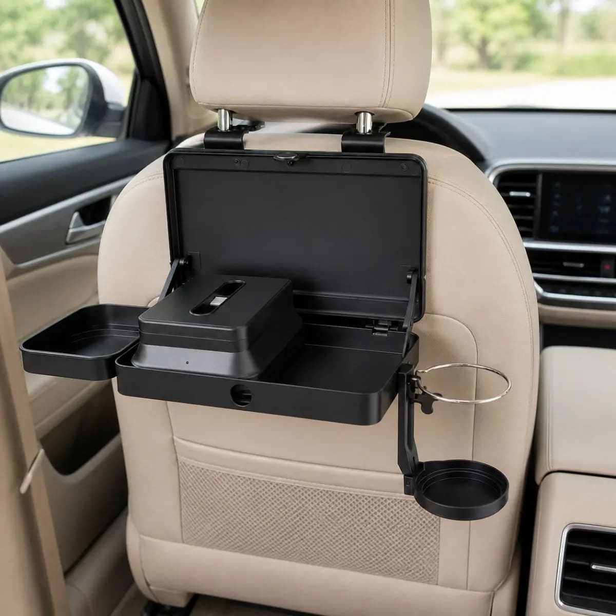 BANDEJA PLEGABLE PARA AUTO CON PORTA VASO K255 - 2
