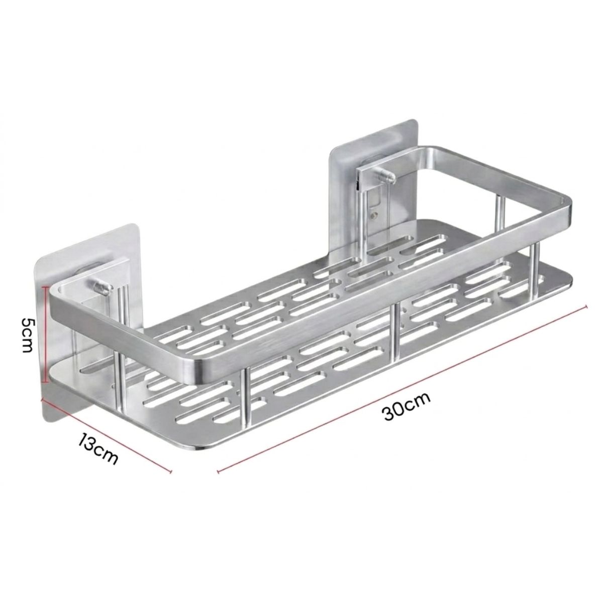 REPISA ORGANIZADORA DE ALUMINIO PARA BAÑO PINPIN PLATEADO - 7