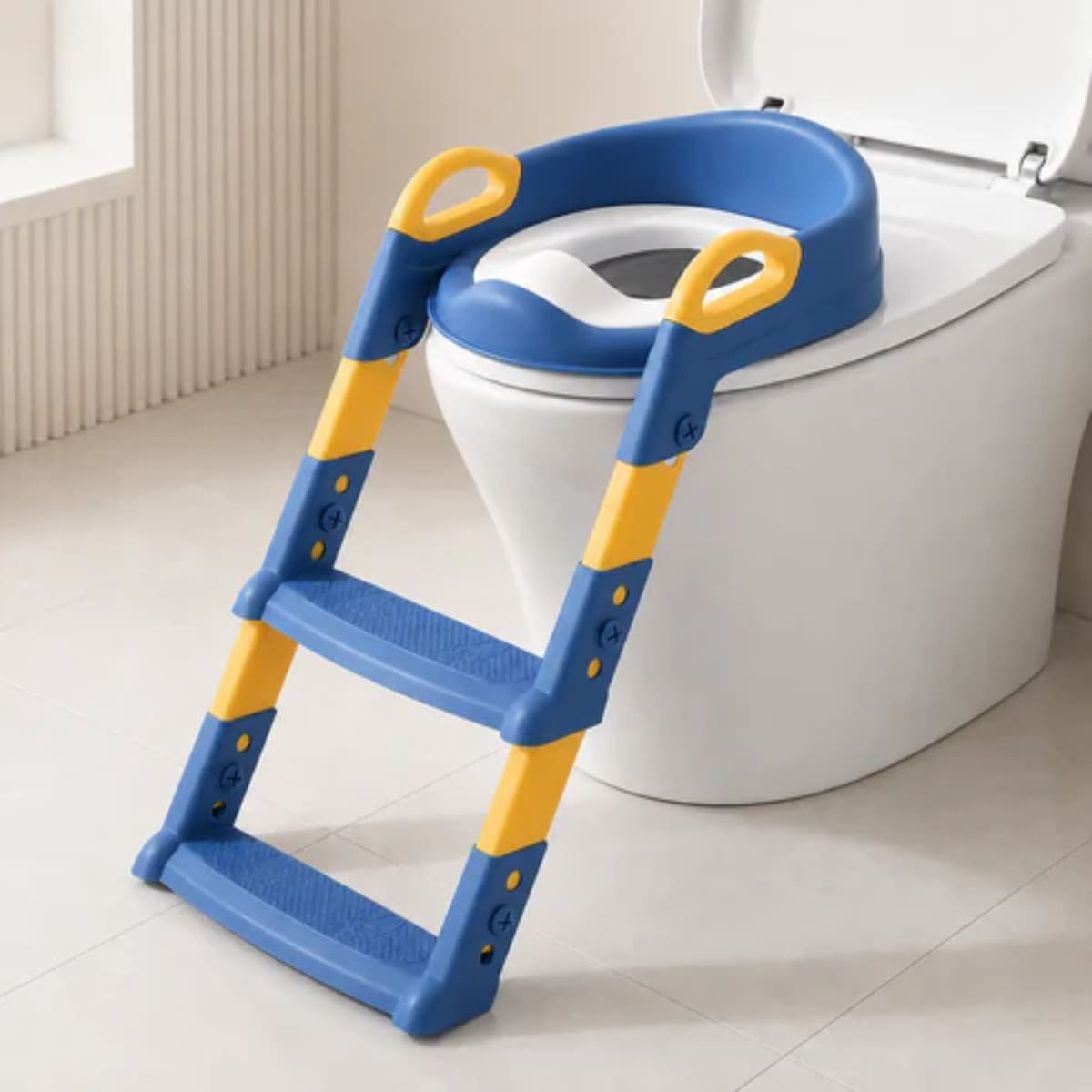 ESCALERA DE BAÑO PARA ENTRENAMIENTO INFANTIL BD106 AZUL - 1