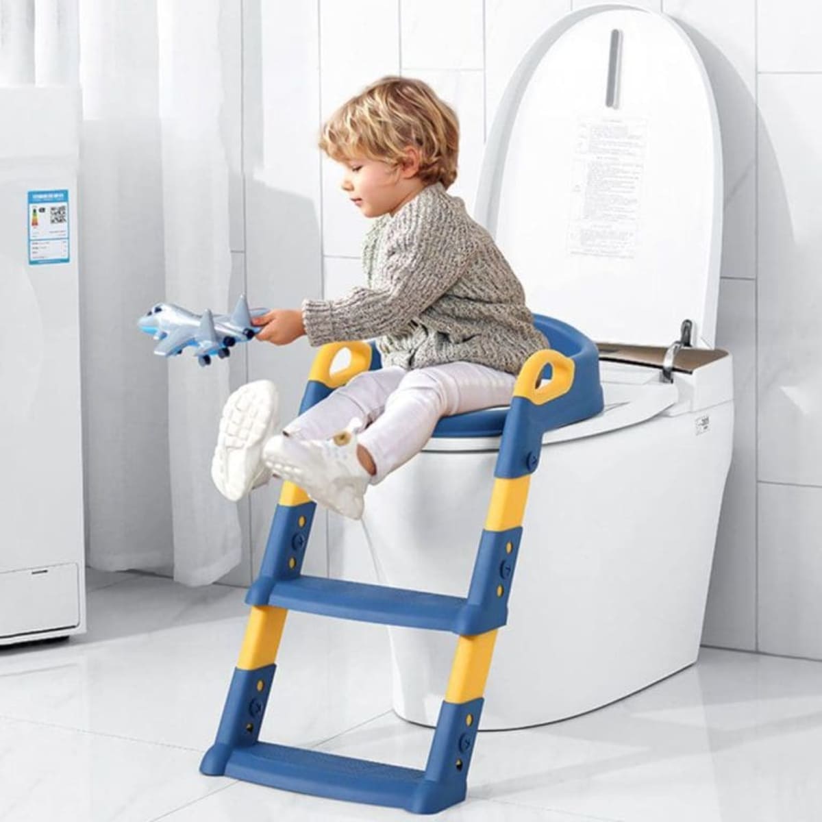 ESCALERA DE BAÑO PARA ENTRENAMIENTO INFANTIL BD106 AZUL - 2