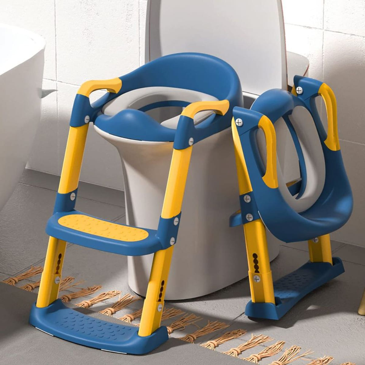 ESCALERA DE BAÑO PARA ENTRENAMIENTO INFANTIL BD106 AZUL - 3