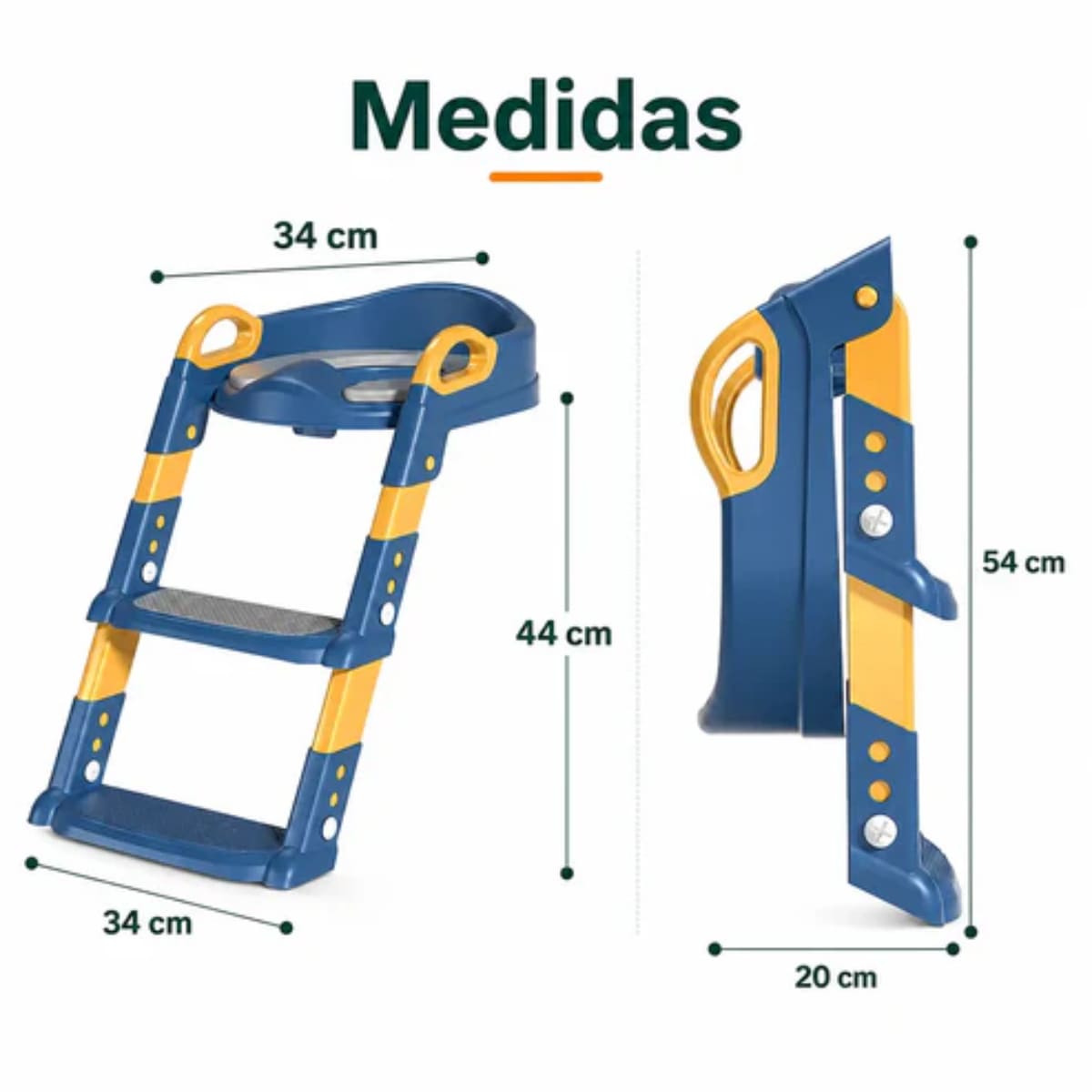 ESCALERA DE BAÑO PARA ENTRENAMIENTO INFANTIL BD106 AZUL - 7