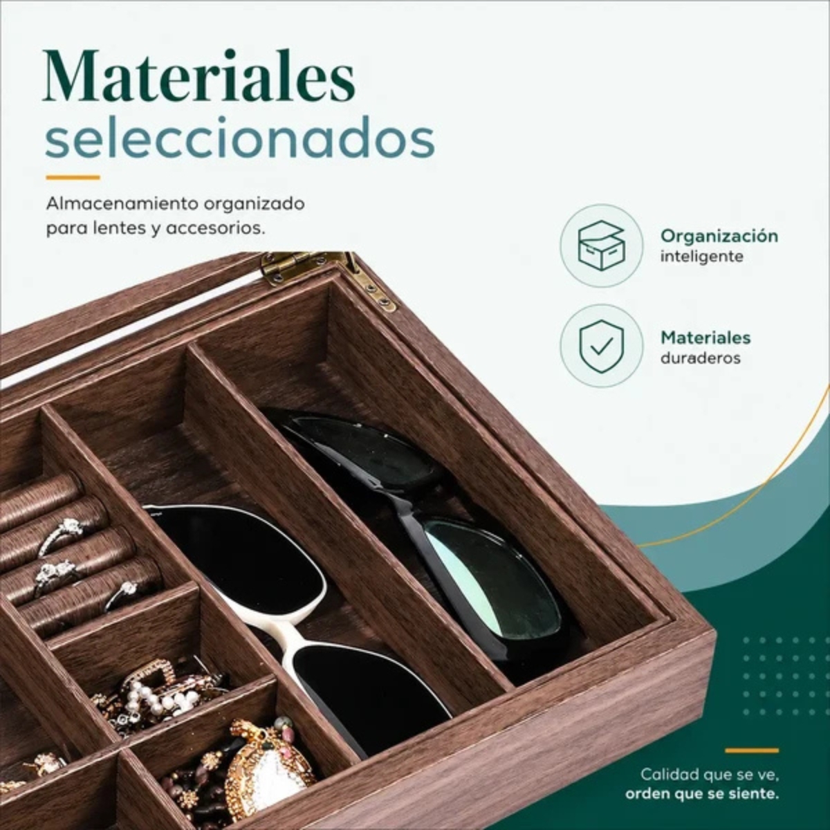 PORTA RELOJES 4 EN 1 CON TAPA TRANSPARENTE K772 - 5