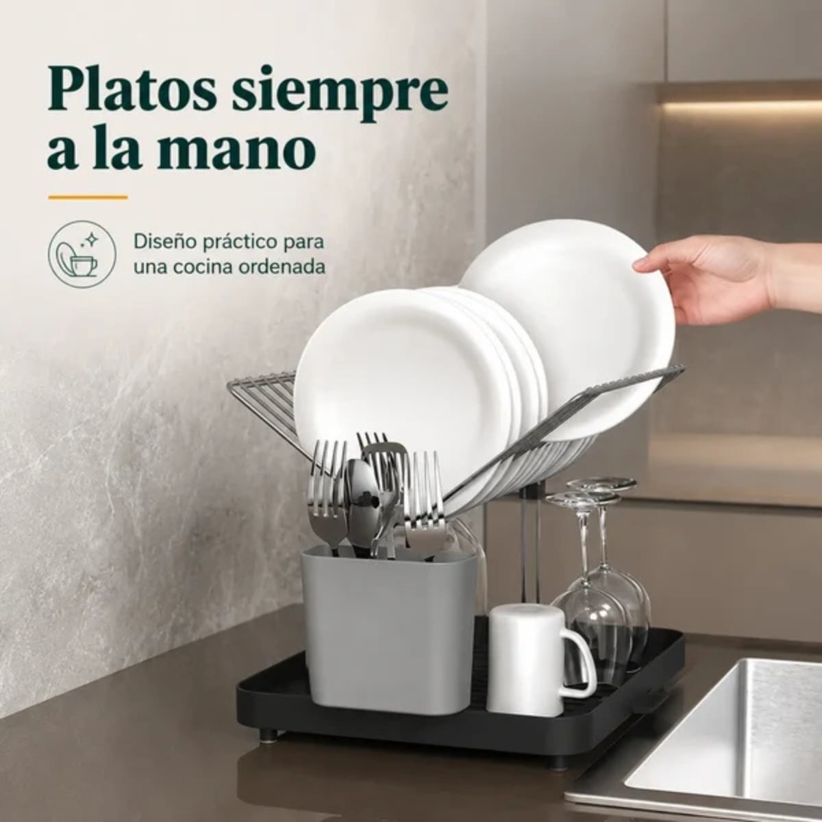 ESCURRIDOR DE PLATOS DE 2 NIVELES ANDREA - 3