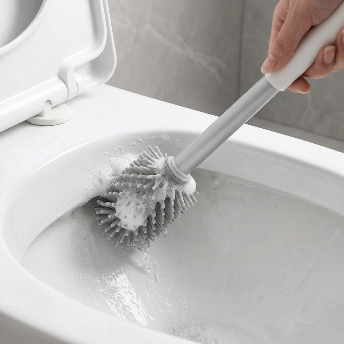 ESCOBILLA PARA INODORO KLIN CON CERDAS DE SILICONA - 2