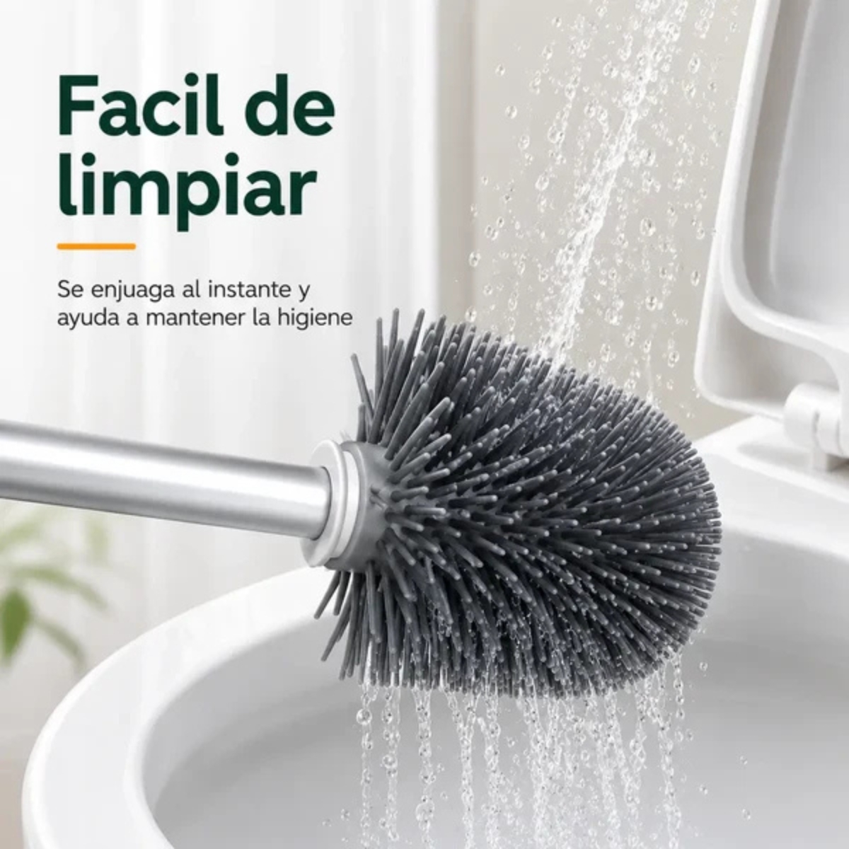 ESCOBILLA PARA INODORO KLIN CON CERDAS DE SILICONA - 5