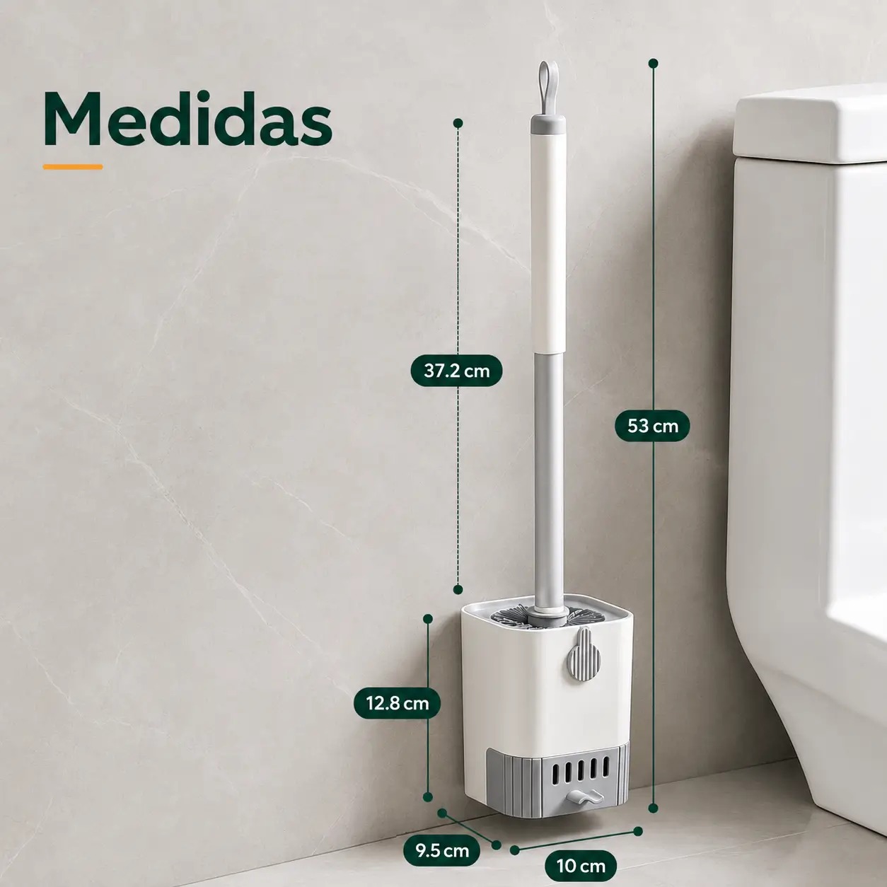 ESCOBILLA PARA INODORO KLIN CON CERDAS DE SILICONA - 9