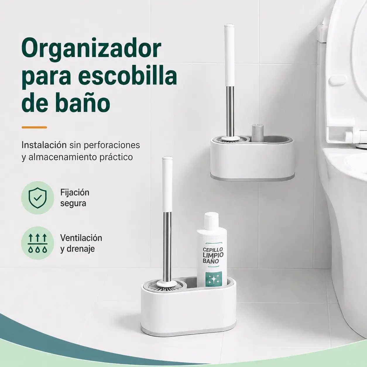 ESCOBILLA PARA INODORO CON COMPARTIMIENTO BRIO - 4