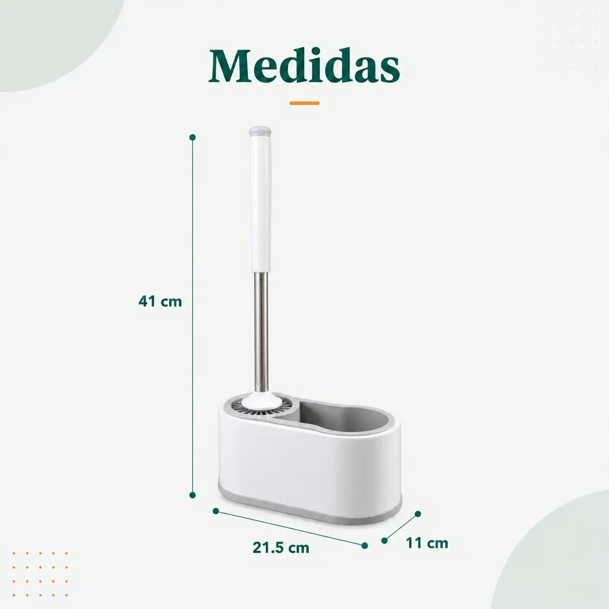 ESCOBILLA PARA INODORO CON COMPARTIMIENTO BRIO - 7