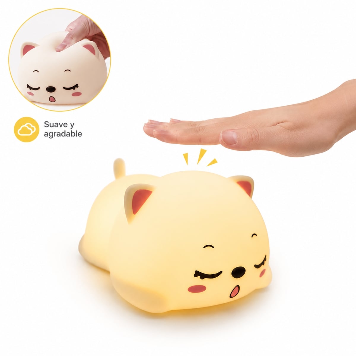 LÁMPARA DE SILICONA MODELO GATO - 1