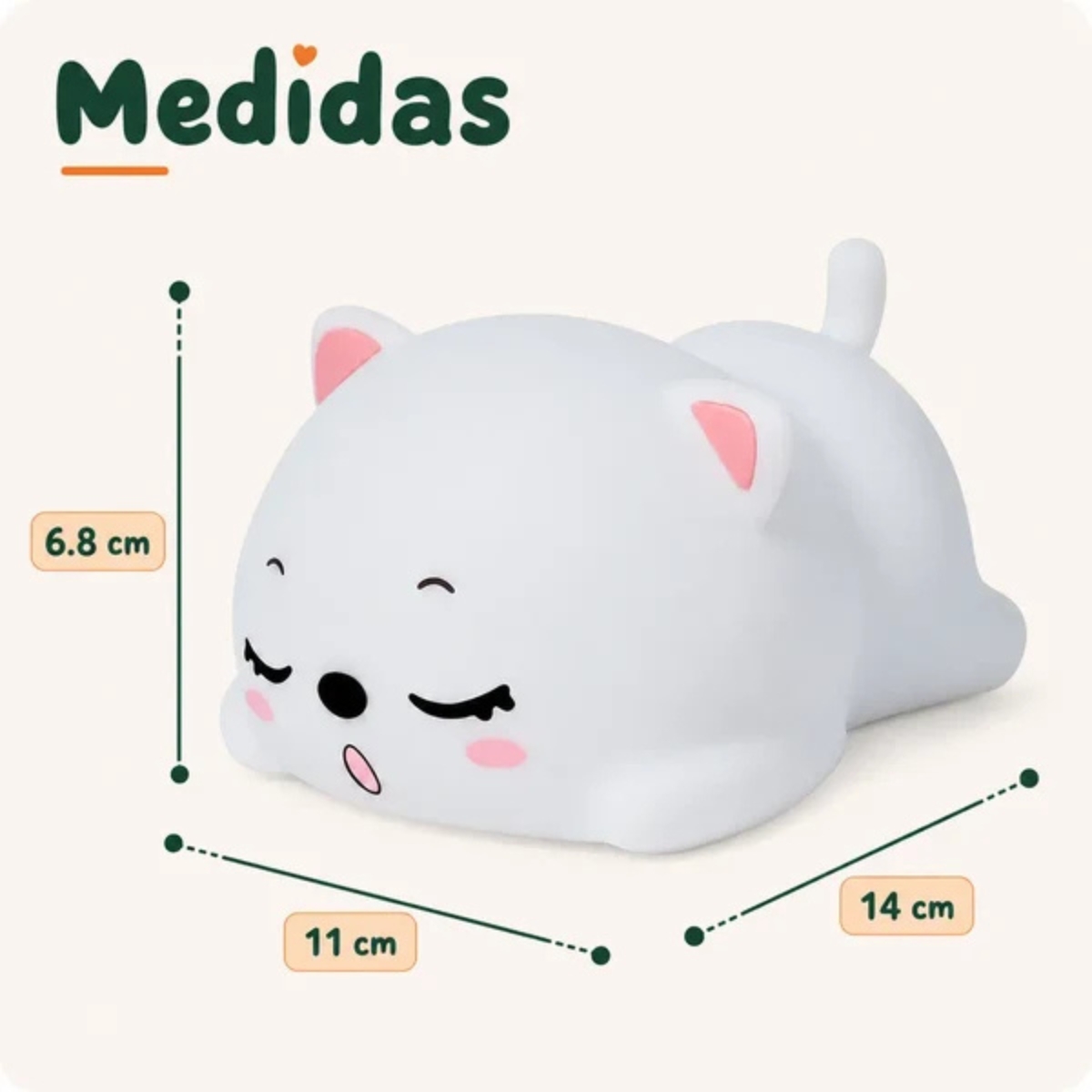 LÁMPARA DE SILICONA MODELO GATO - 7