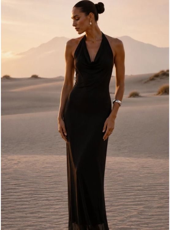 VESTIDO FIJI SWIM ANIA BLACK DRESS - 1