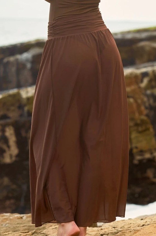 SALIDA DE PLAYA FIJI SWIM EVORA BROWN SKIRT - 2