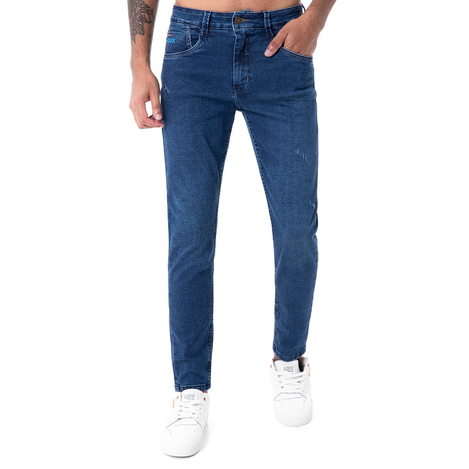 PANTALÓN SKINNY HOMBRE GZUCK GJ SERIE 103 MODA STRETCH DENIM - 1