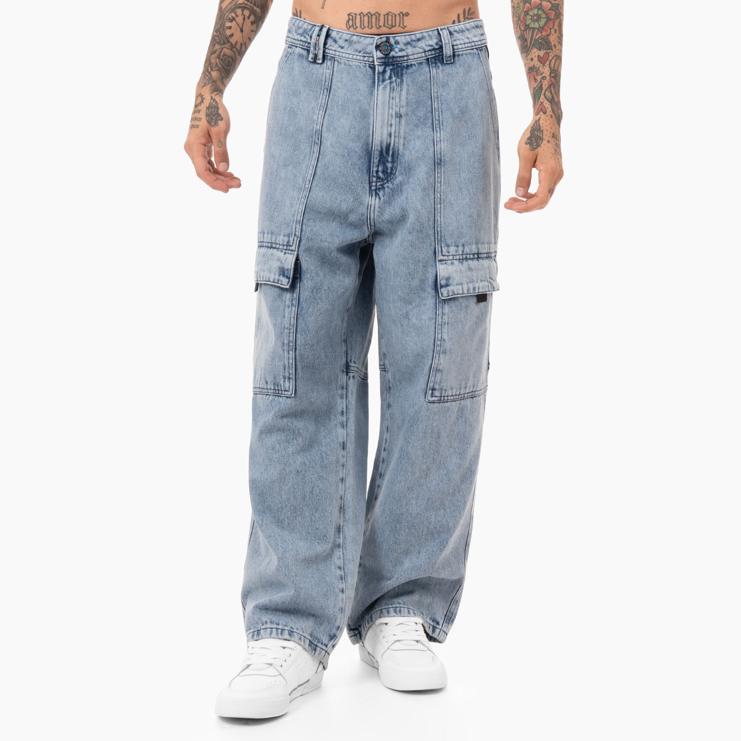 PANTALON HOMBRE GZUCK CELESTE BALKOZ CARGO DENIM - 1