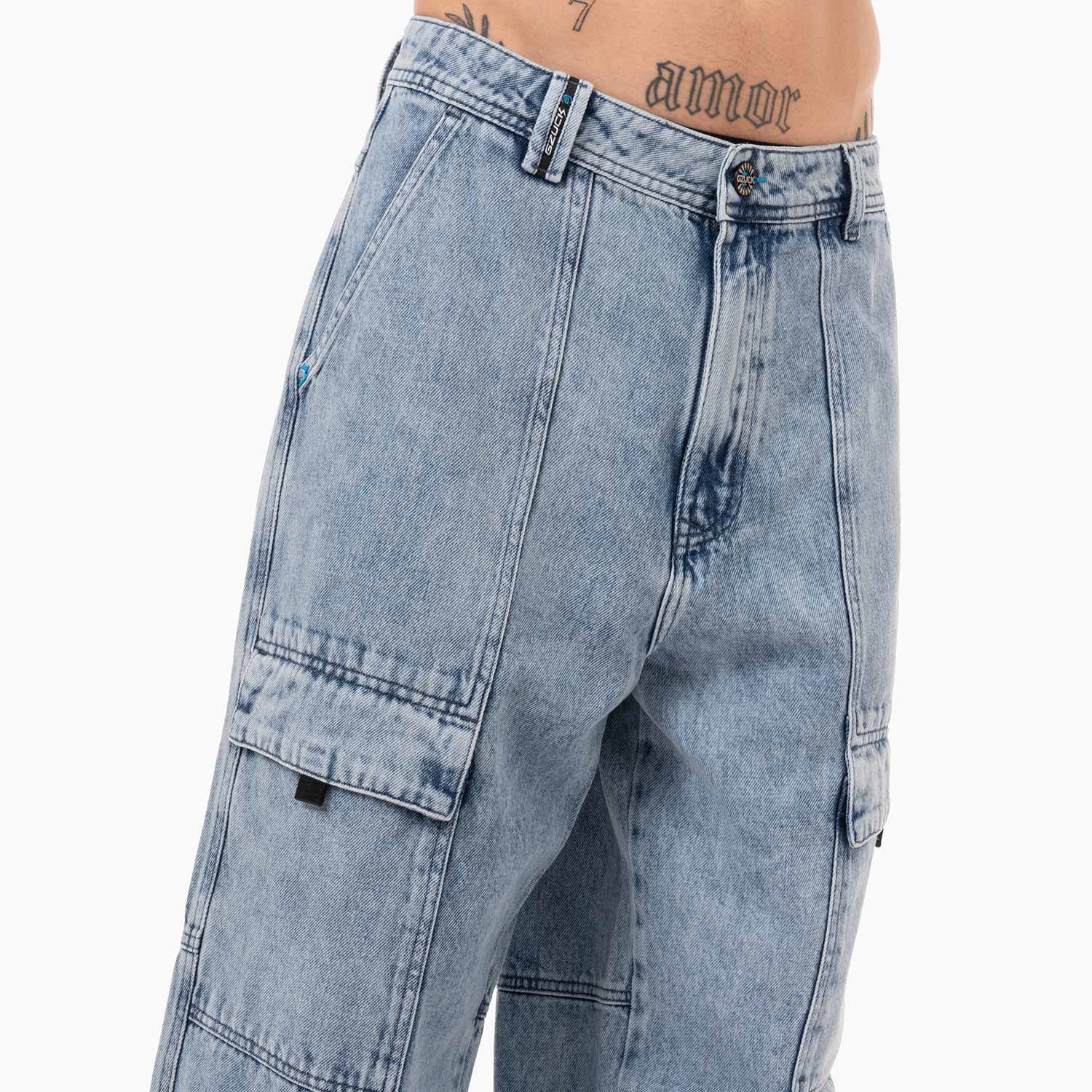PANTALON HOMBRE GZUCK CELESTE BALKOZ CARGO DENIM - 4