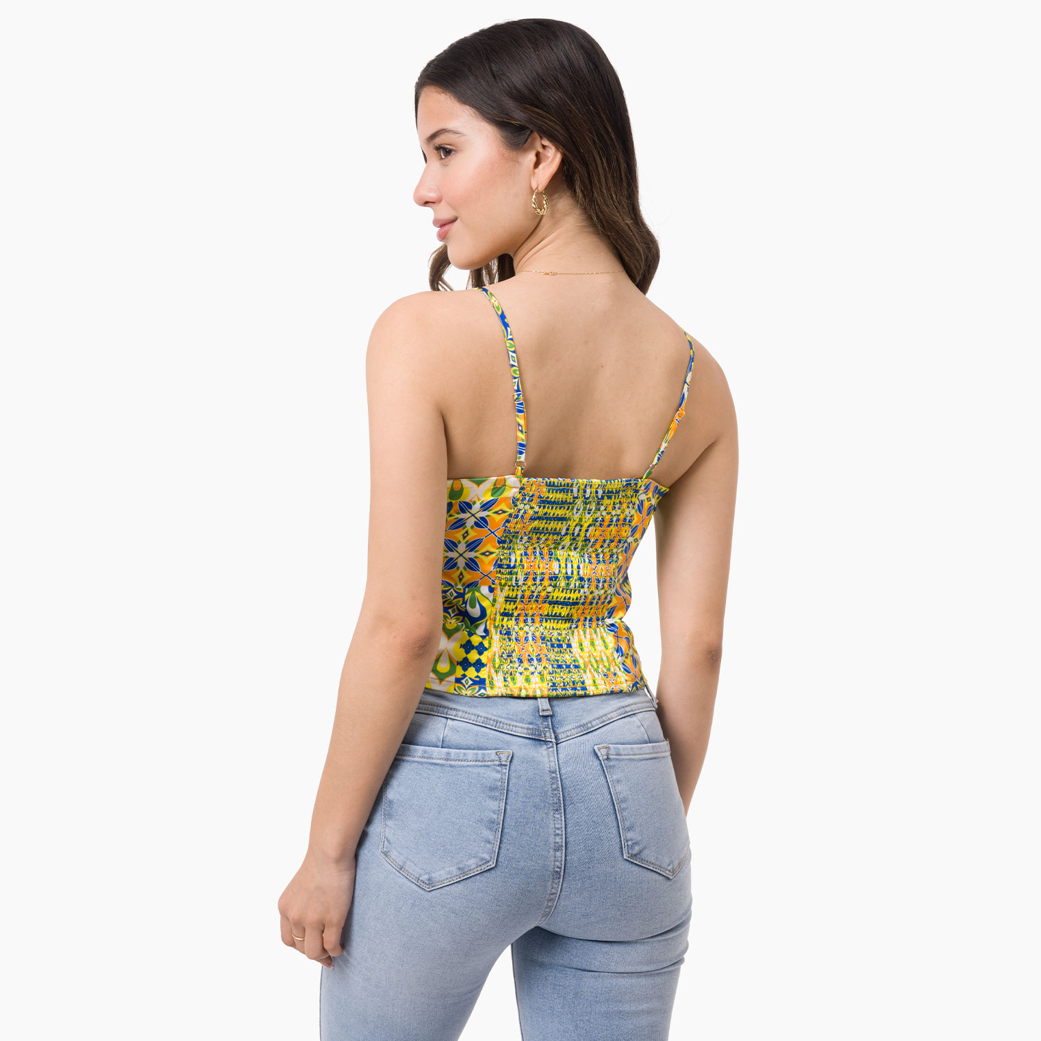 BLUSA SIN MANGAS SATÉN MUJER GZUCK MULTICOLOR SATEN CHARLBI - 3