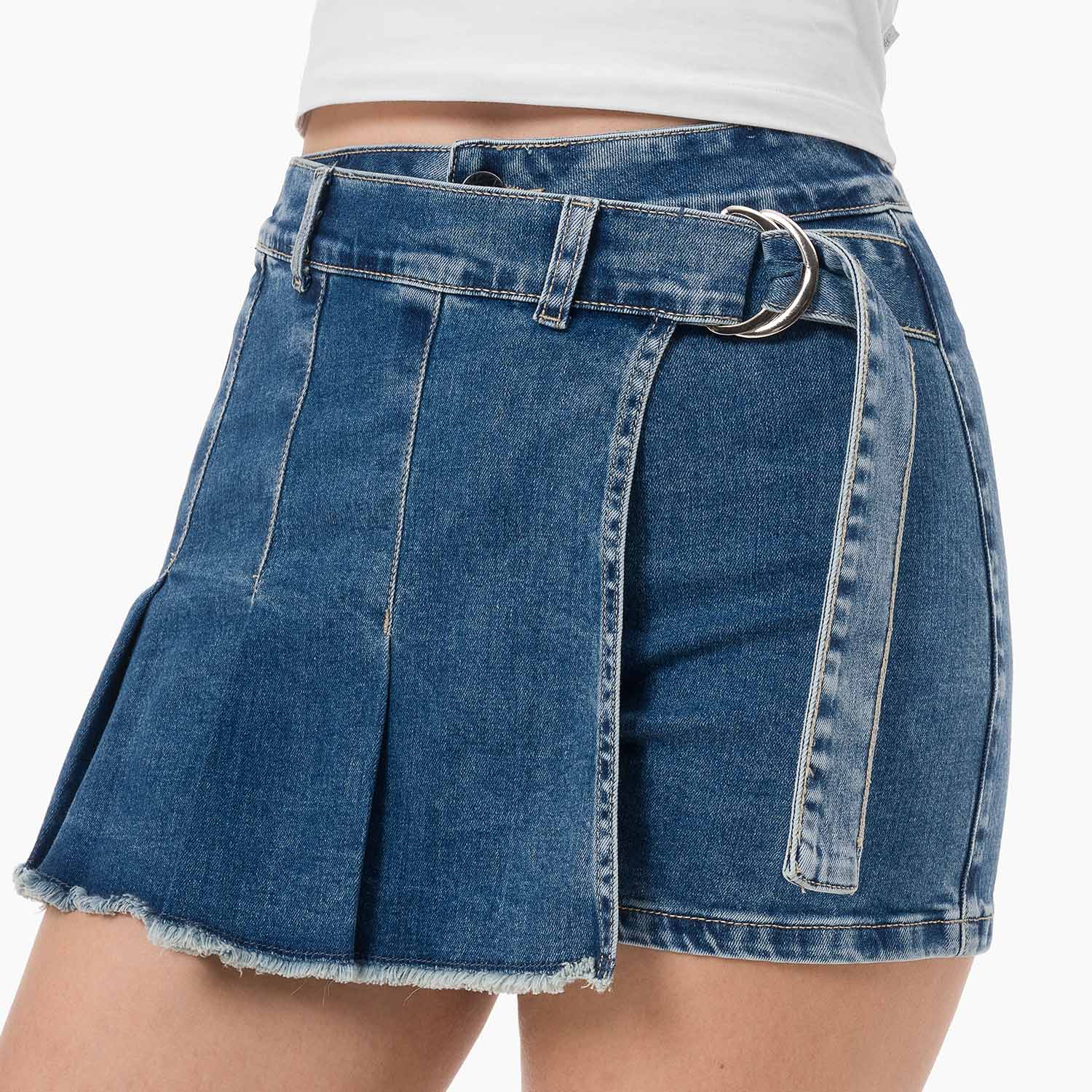SHORT MUJER GZUCK GDF-002 MINI DENIM STRETCH - 5