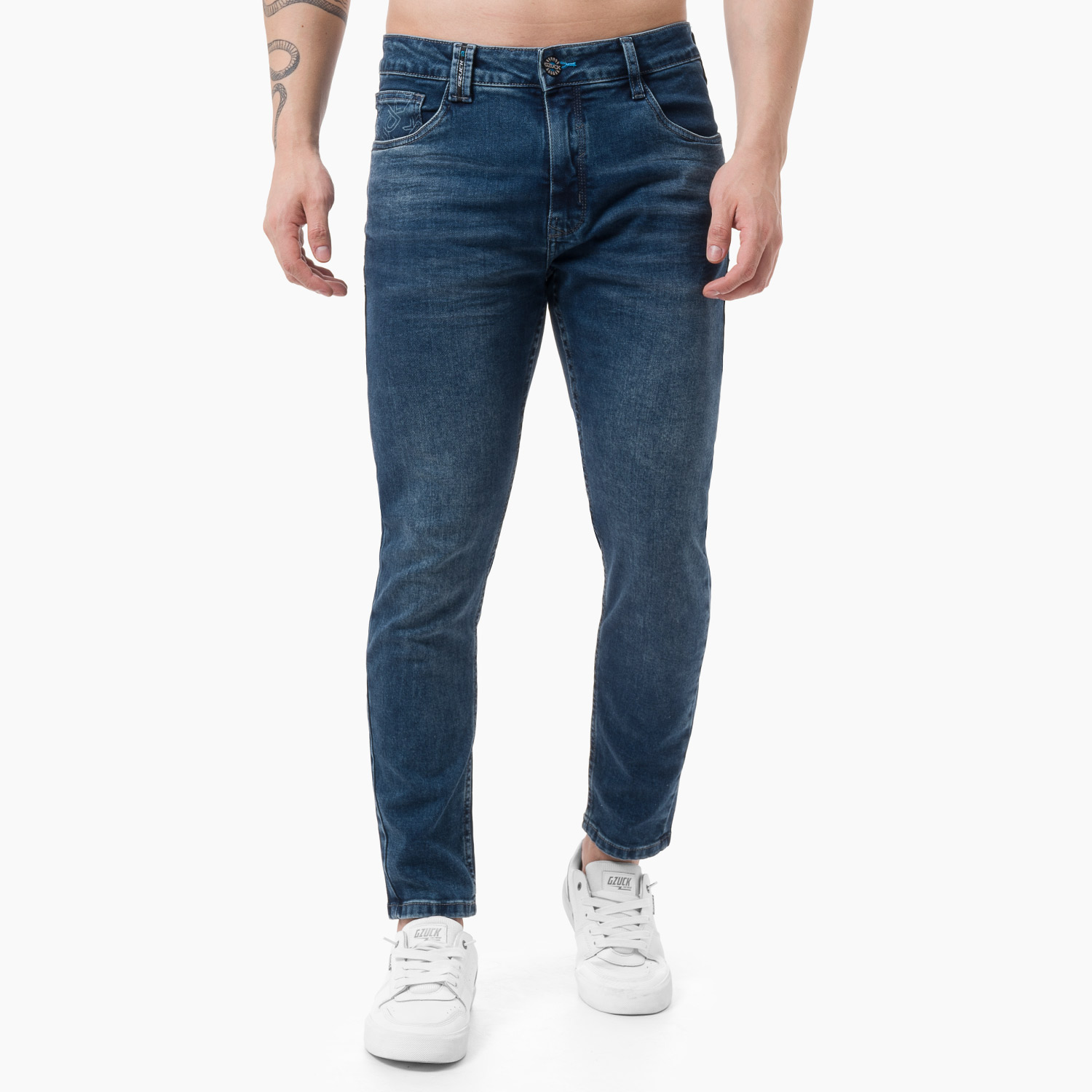 PANTALON DENIM STRETCH HOMBRE GJ - SERIE 201 - 1