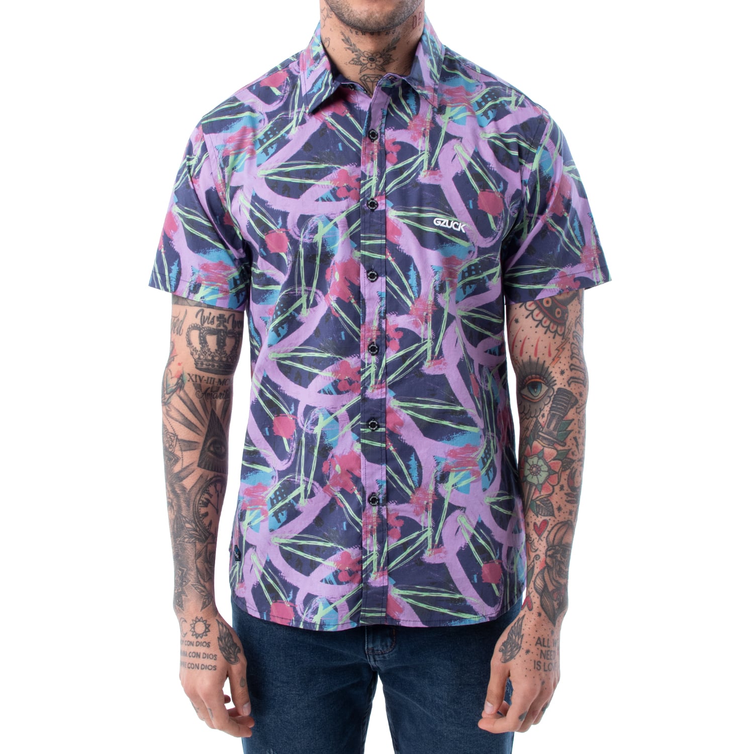 CAMISA POPELINA HOMBRE GZUCK COLOR EXPRESION - 1