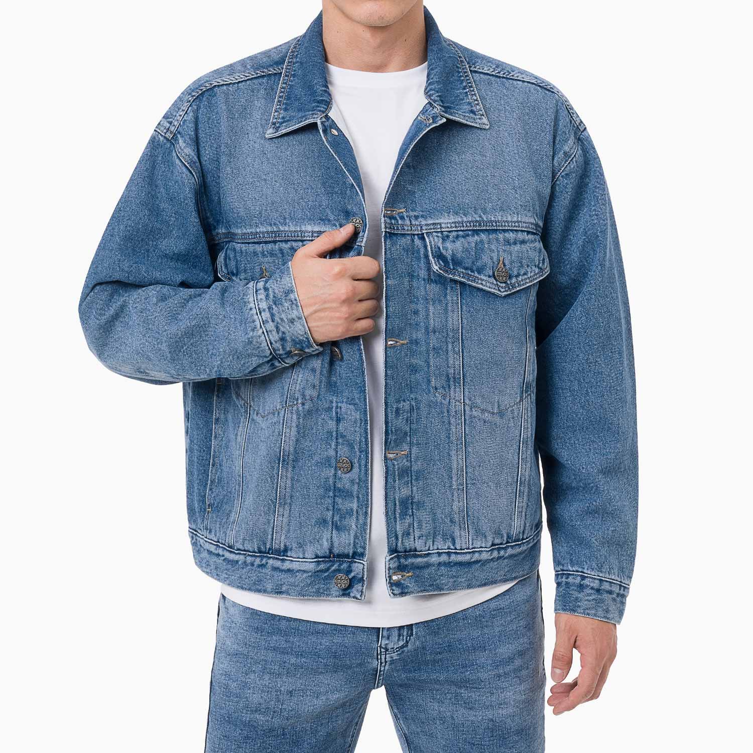 CASACA DENIM HOMBRE GZUCK LARXO - 1