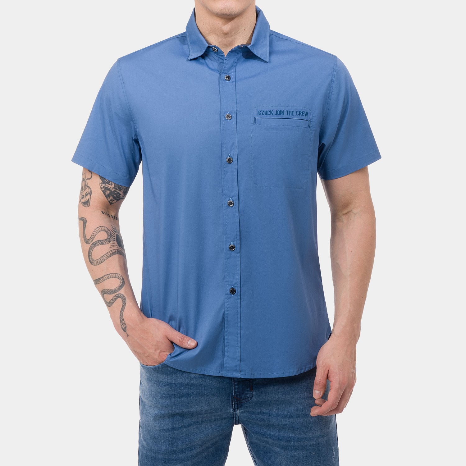 CAMISA POPELINA STRETCH HOMBRE GZUCK HAXER - 1