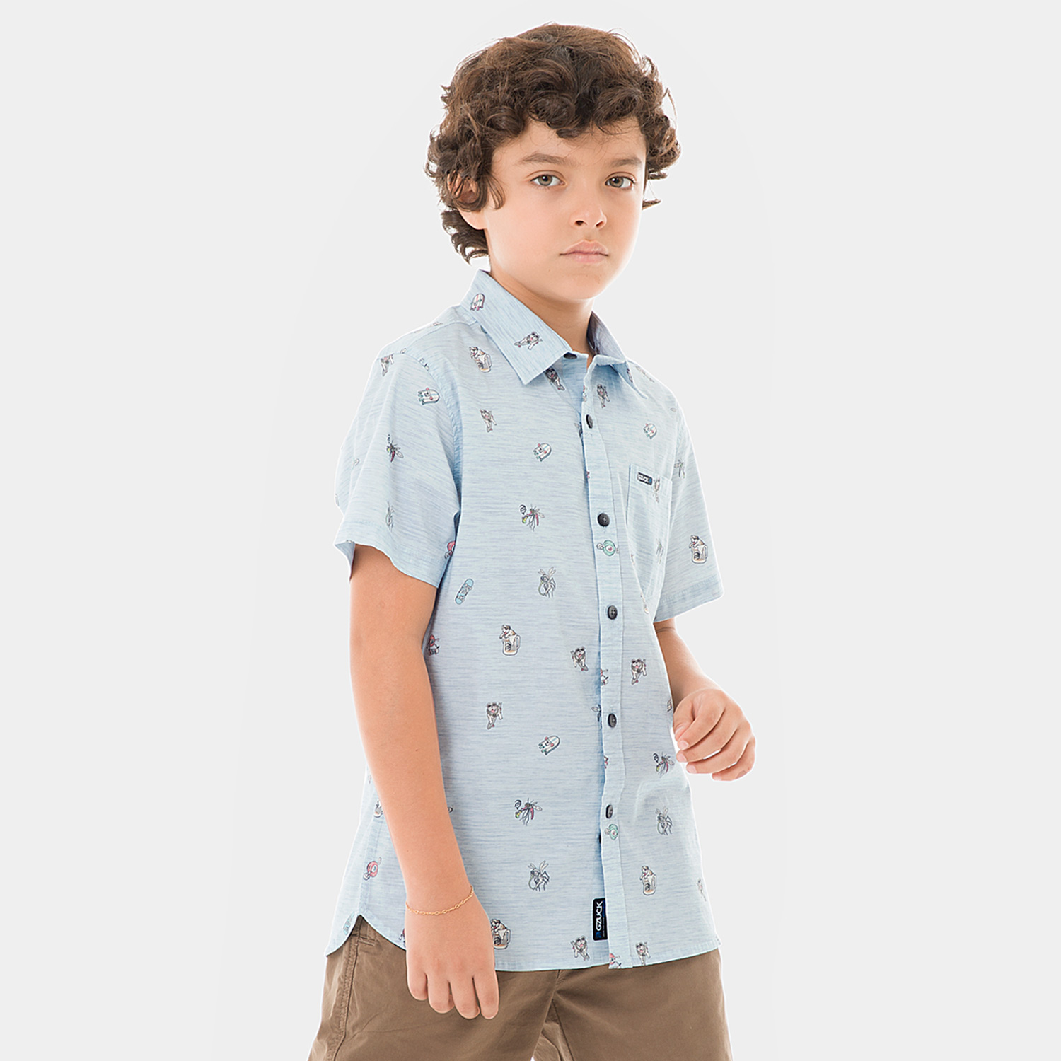 CAMISA POPELINA STRETCH NIÑO GZUCK DOCKLES KIDS - 1