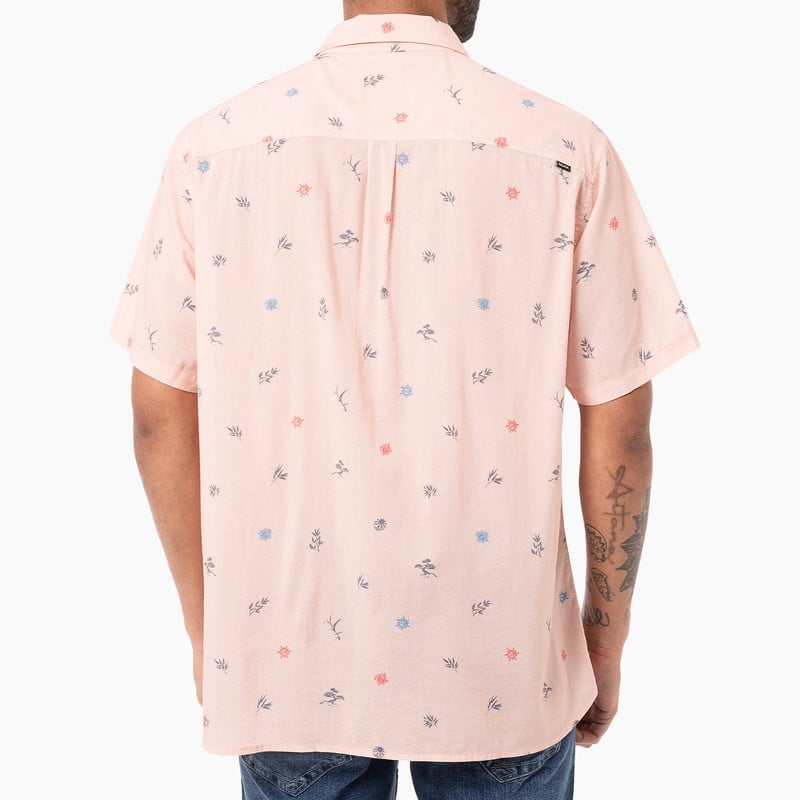 CAMISA MODA PRINT LEAVS POPELINA HOMBRE - 3