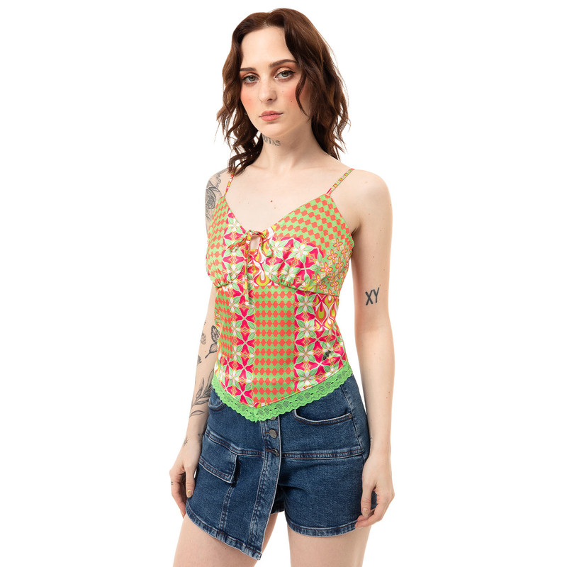 BLUSAS MODA CHARLBI SATEN MUJER - 1