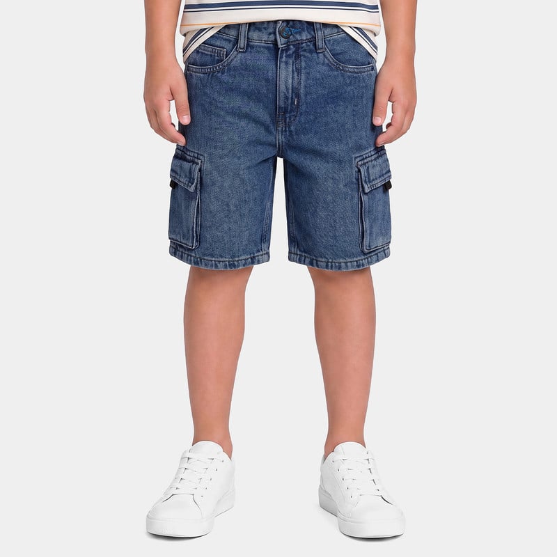 BERMUDA CARGO DENIM NIÑO WOLX KIDS - 1