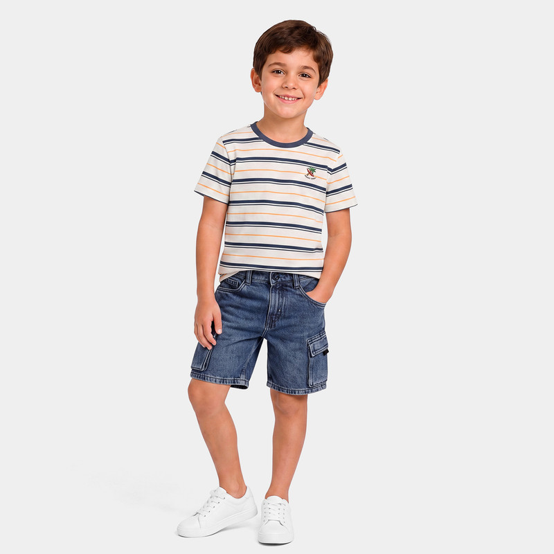 BERMUDA CARGO DENIM NIÑO WOLX KIDS - 2