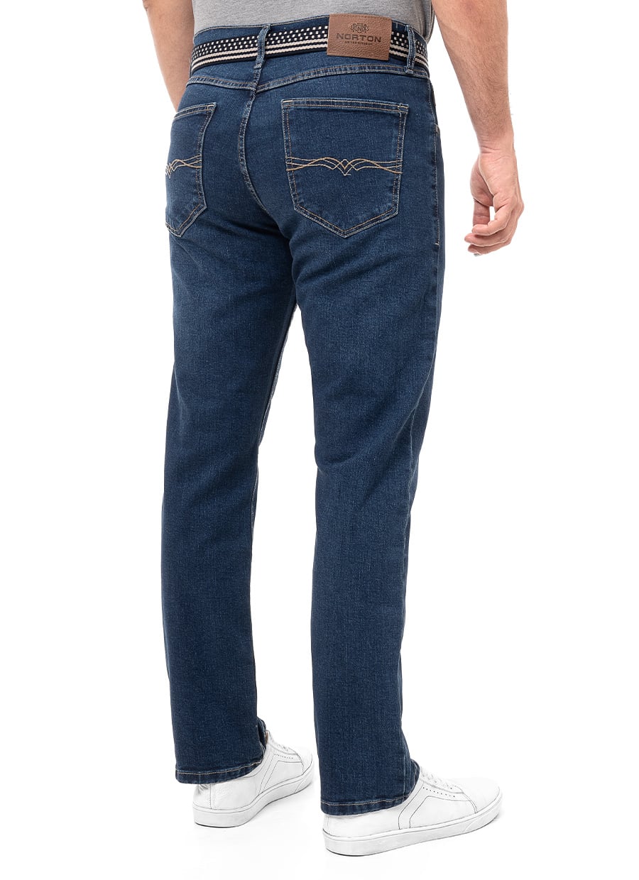 PANTALÓN RECTO HOMBRE NORTON BENRRU STRETCH DENIM - 4