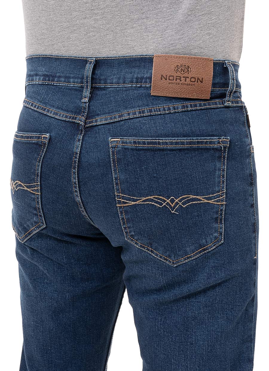PANTALÓN RECTO HOMBRE NORTON BENRRU STRETCH DENIM - 6
