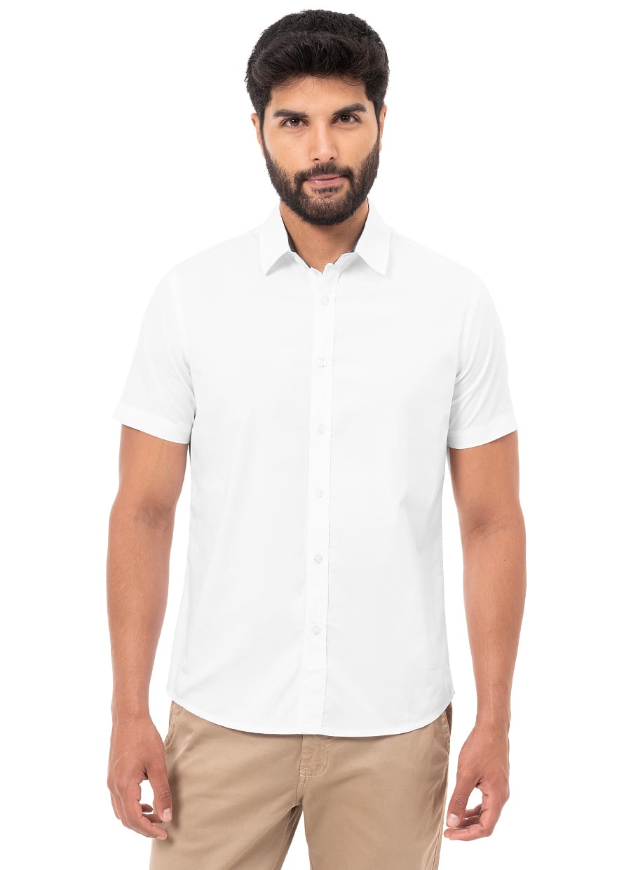 CAMISA CLASICO POPELINA STRETCH CABALLERO PAULINO 4 MC - 1