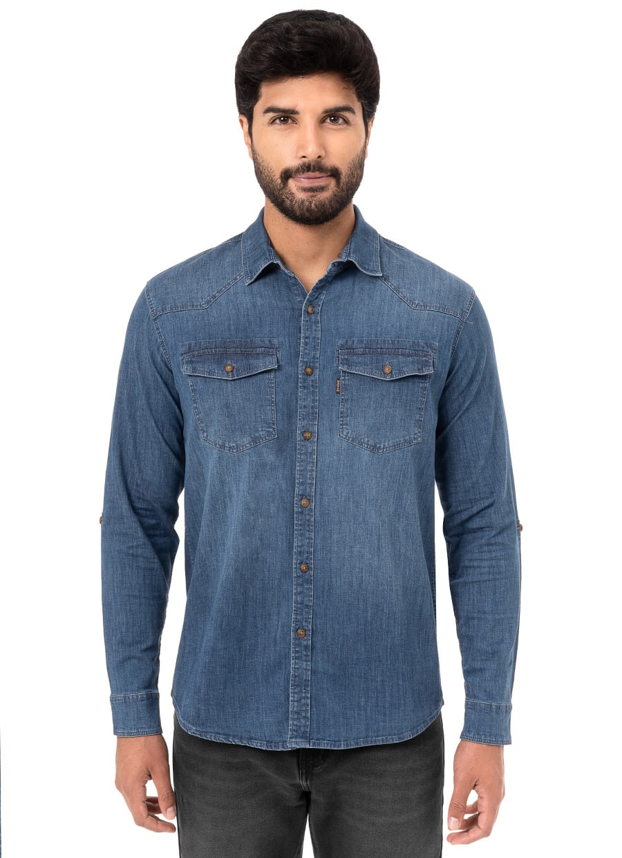 CAMISA MODA DENIM CABALLERO YAXTEM - 1