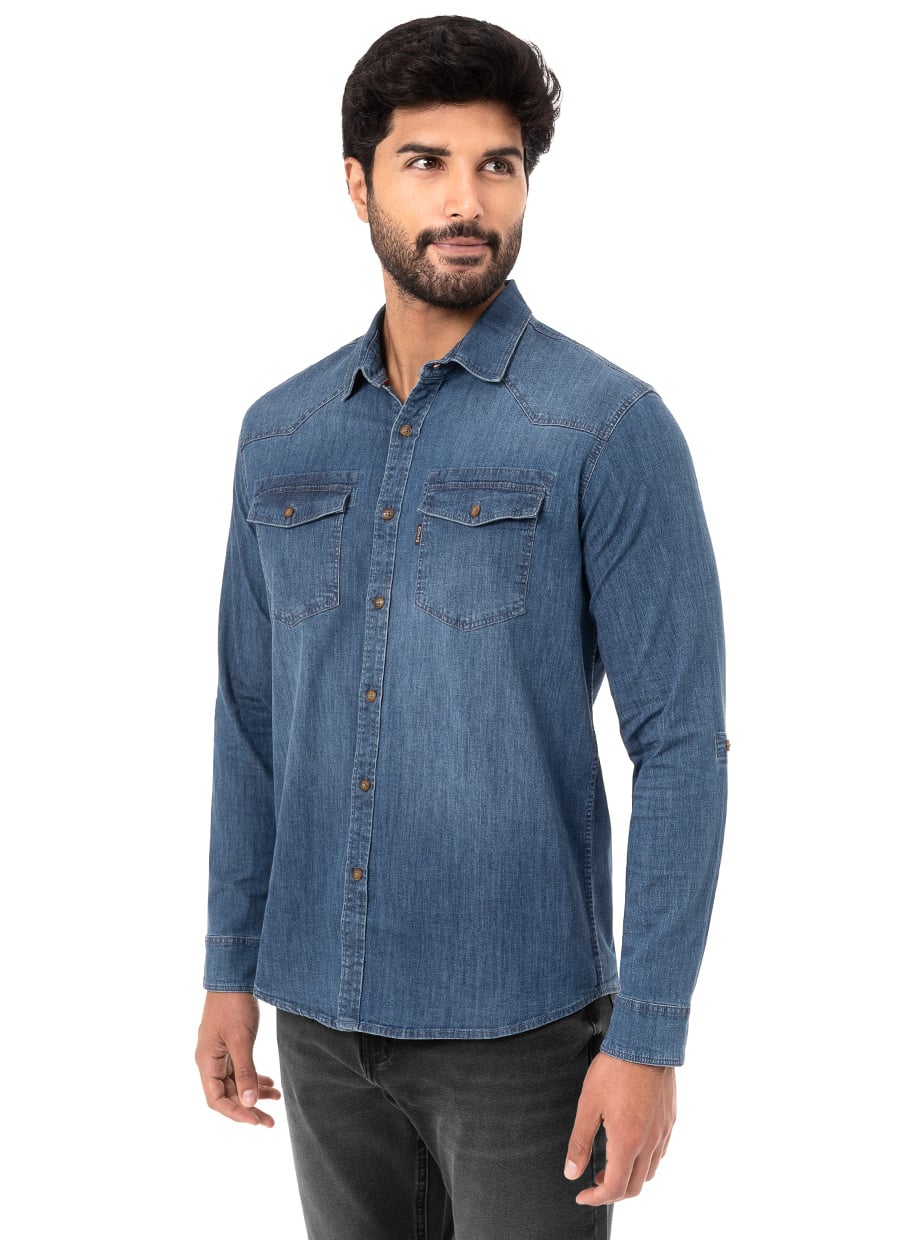 CAMISA MODA DENIM CABALLERO YAXTEM - 2