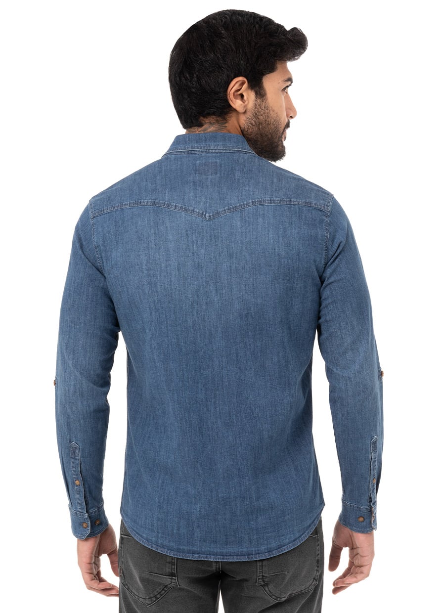 CAMISA MODA DENIM CABALLERO YAXTEM - 3