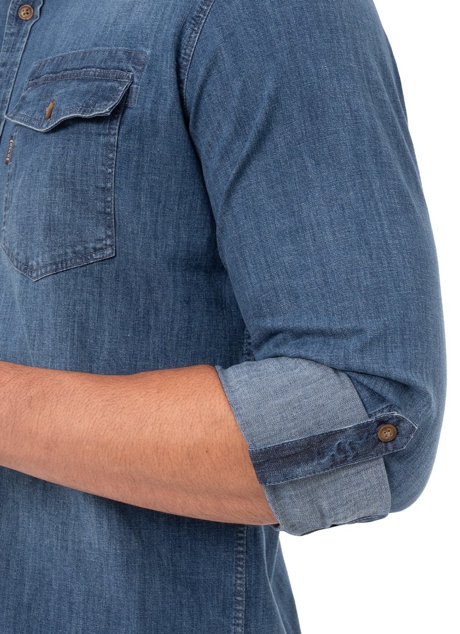 CAMISA MODA DENIM CABALLERO YAXTEM - 4