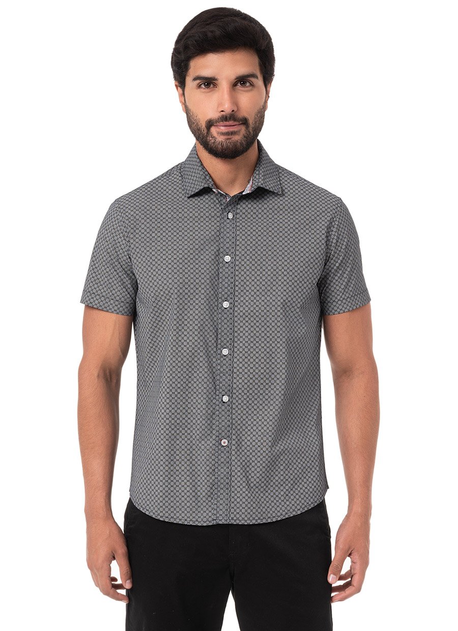 CAMISA MODA POPELINA STRETCH CABALLERO MABYER - 1