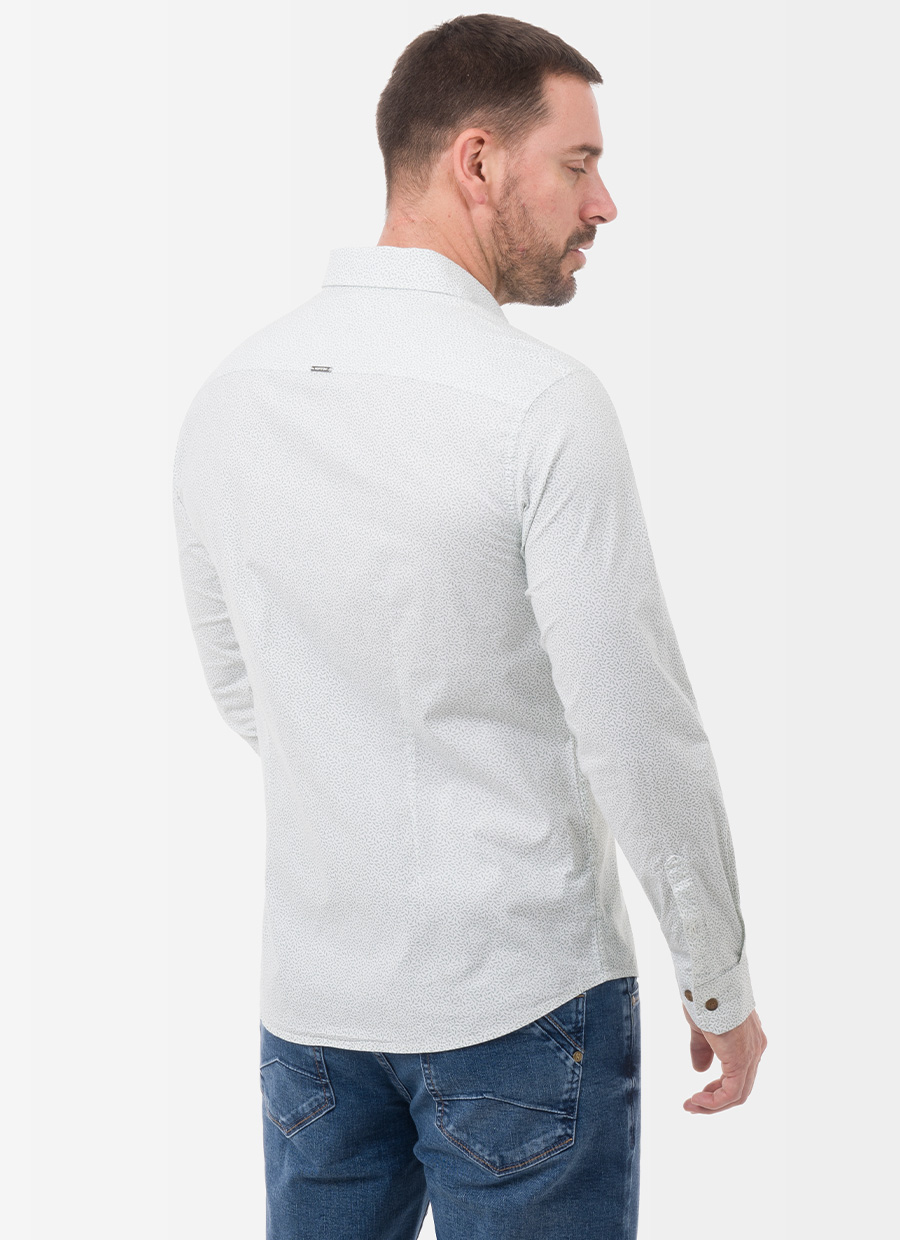 CAMISA CLASICO POPELINA STRETCH CABALLERO LUISER 0011 ML - 3