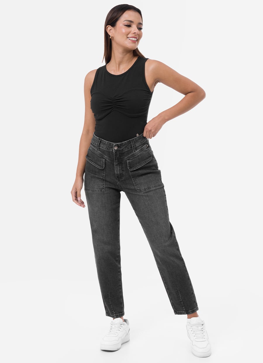 PANTALÓN JEAN DENIM STRETCH MUJER GOCCOS HASSU - 1