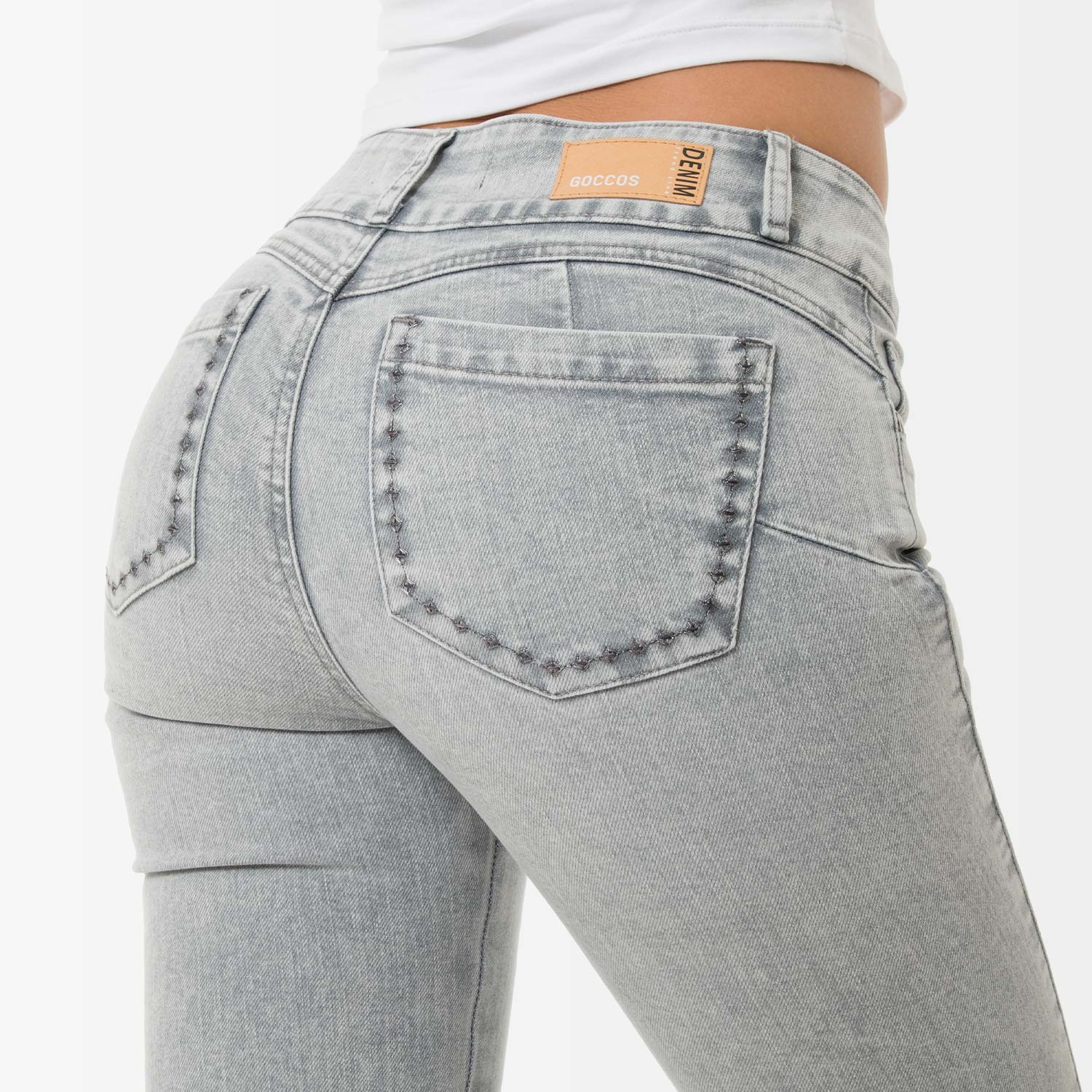 PANTALÓN JEAN DENIM STRETCH MUJER GOCCOS LUNISSA - 4