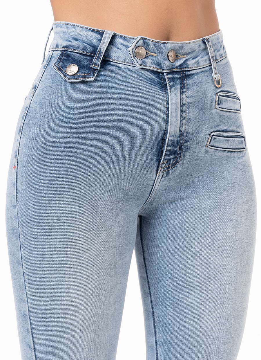 PANTALÓN JEAN PITILLO DENIM STRETCH MUJER GOCCOS CESCA - 4