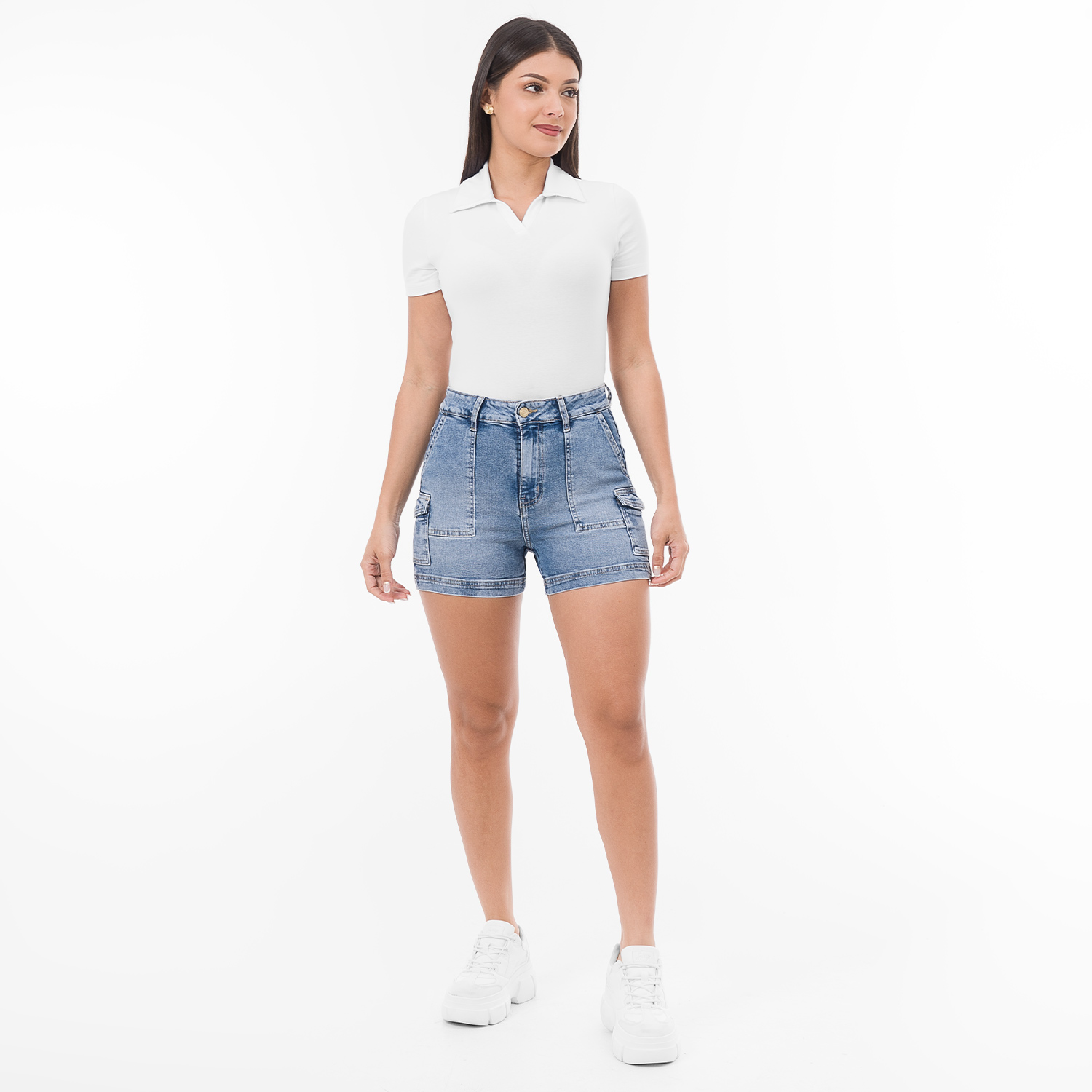 SHORT DENIM STRETCH MUJER FITS ME SANDREL - 5