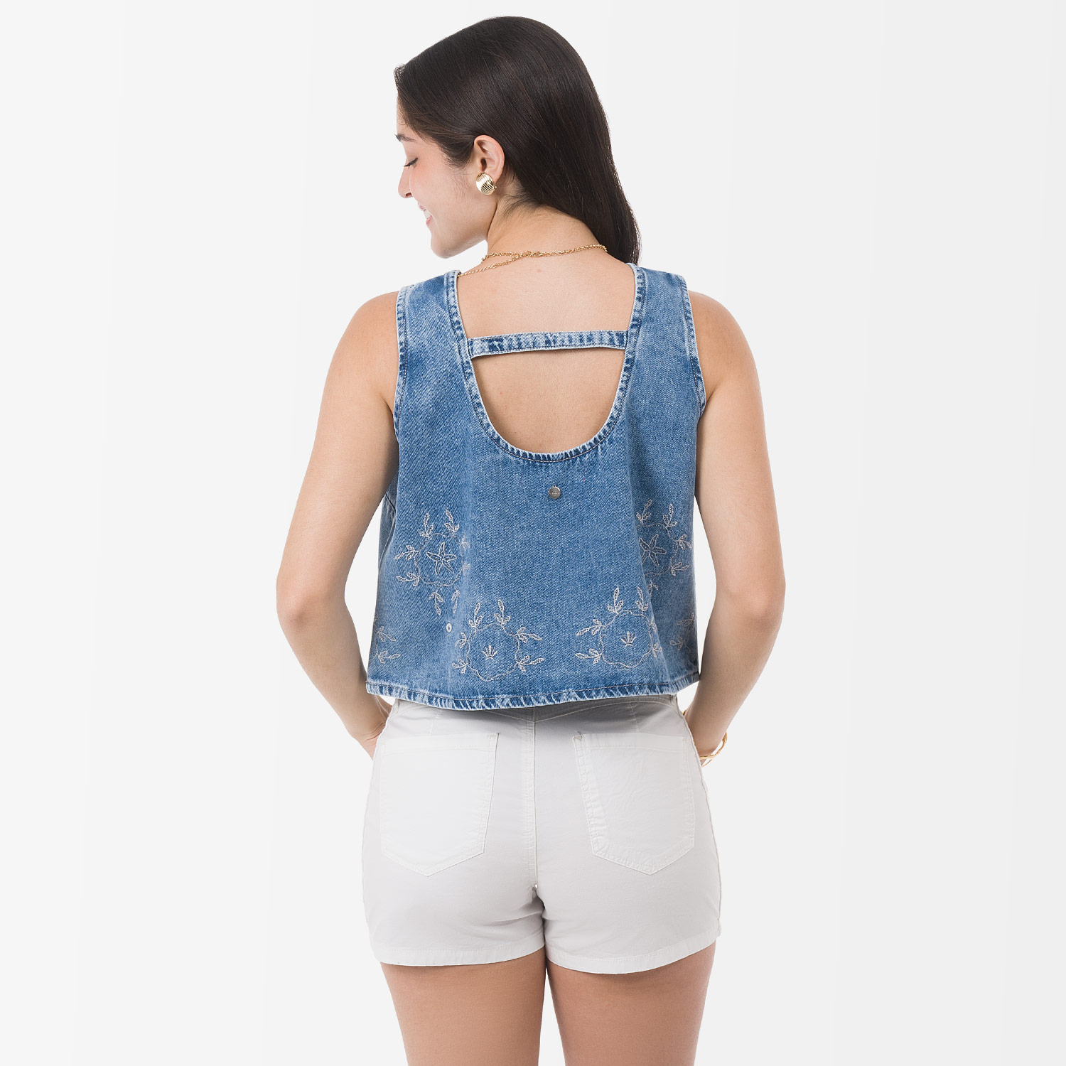 BLUSA DENIM MUJER GOCCOS ONICE - 2
