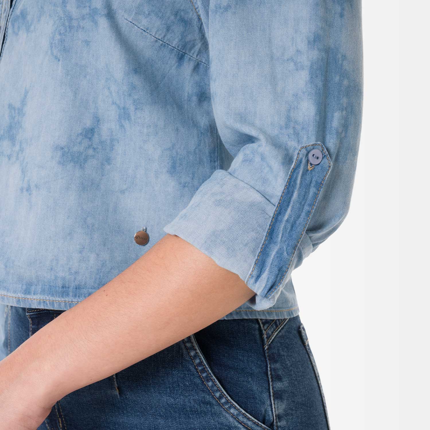 BLUSA DENIM MUJER GOCCOS SKYL - 4