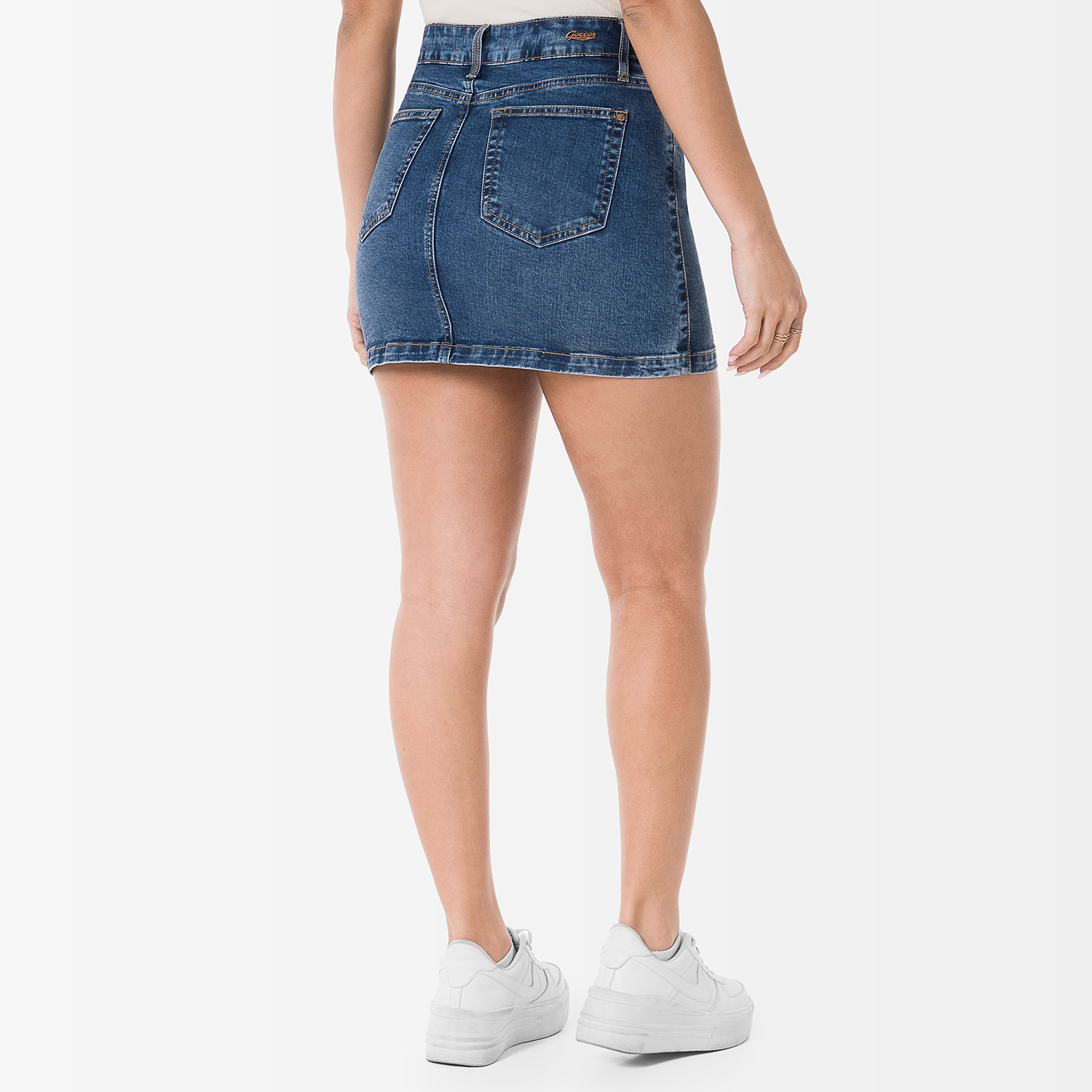 FALDA MINI SHORT DENIM STRETCH MUJER GOCCOS YANASI - 2
