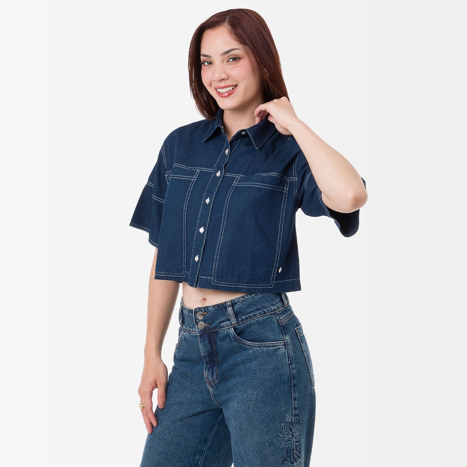 BLUSA DENIM MUJER GOCCOS TIKER - 1