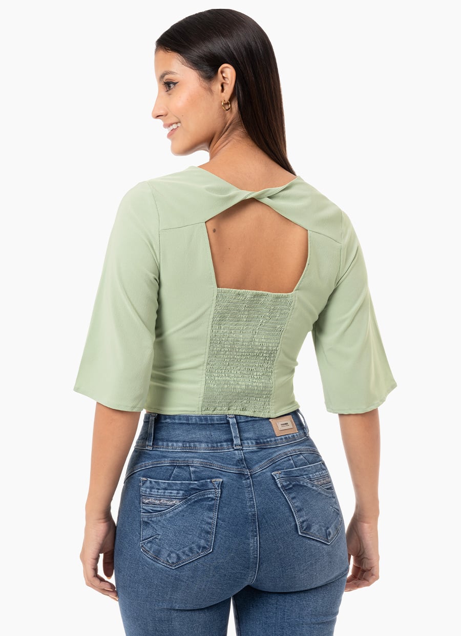 BLUSA POPELINA MUJER GOCCOS BUSHNI - 2